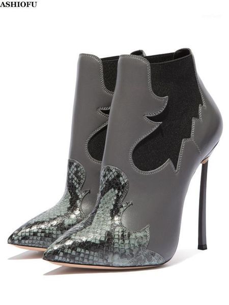 ashiofu new style handmade ladies high heel boots patchwork leather classic party ankle boots pointy evening fashion1, Black
ashiofu new style handmade ladies high heel boots patchwork leather classic party ankle boots pointy evening fashion1, Black