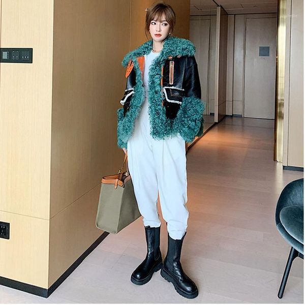 2021 new new style women winter coats warm genuine sheepskin leather jackets real sheep fur lamb fur outwear female style1, Black
2021 new new style women winter coats warm genuine sheepskin leather jackets real sheep fur lamb fur outwear female style1, Black