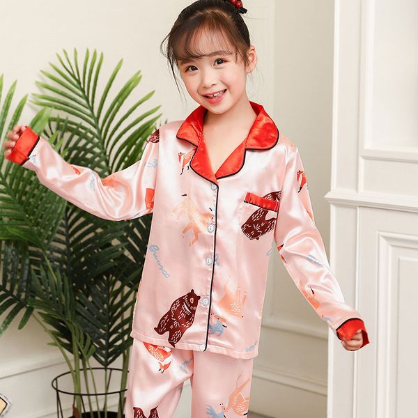girls pajamas 2020 autumn winter long sleeve children's sleepwear set silk pajamas set boys pyjamas sets for kids nightwear set895, Blue;red
girls pajamas 2020 autumn winter long sleeve children's sleepwear set silk pajamas set boys pyjamas sets for kids nightwear set895, Blue;red