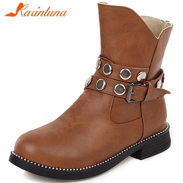 boots karin fashion ladies metal decoration round toe zip square med heels buckle women ankle shoes, Black
boots karin fashion ladies metal decoration round toe zip square med heels buckle women ankle shoes, Black