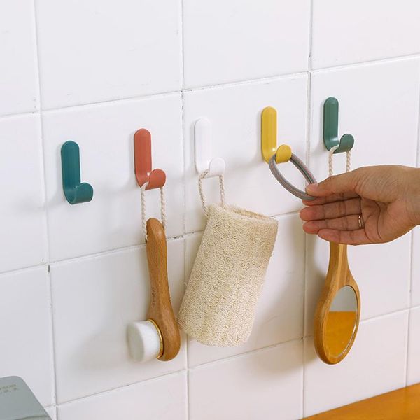 hooks & rails 1set wall hook abs plastic home decoration multi purpose nordic style pure color self-adhesive j shape no trace
hooks & rails 1set wall hook abs plastic home decoration multi purpose nordic style pure color self-adhesive j shape no trace