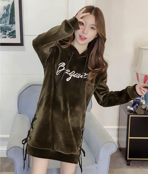 new women fashion striped hooded velvet long sweatshirts patchwork loose t shirt dress lady long-sleeve thick pullover mini dress, Black;gray
new women fashion striped hooded velvet long sweatshirts patchwork loose t shirt dress lady long-sleeve thick pullover mini dress, Black;gray