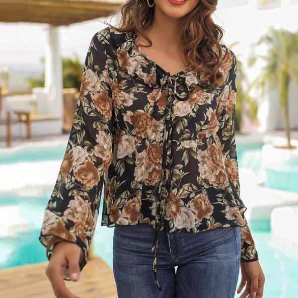 women's blouses & shirts women holiday blouse flower printed long-sleeved chiffon shirt floral long sleeve v-neck vintage beach sunscre, White
women's blouses & shirts women holiday blouse flower printed long-sleeved chiffon shirt floral long sleeve v-neck vintage beach sunscre, White