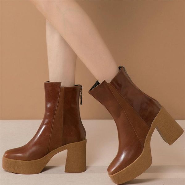 2020 mary janes women genuine leather chunky high heels ankle boots female high square toe platform pumps shoes casual shoes, Black
2020 mary janes women genuine leather chunky high heels ankle boots female high square toe platform pumps shoes casual shoes, Black