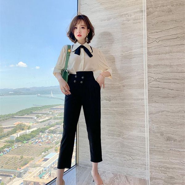 spring elegant designers office lady two piece outfit women fashion white shirt and pants suit female trousers sets, Gray
spring elegant designers office lady two piece outfit women fashion white shirt and pants suit female trousers sets, Gray