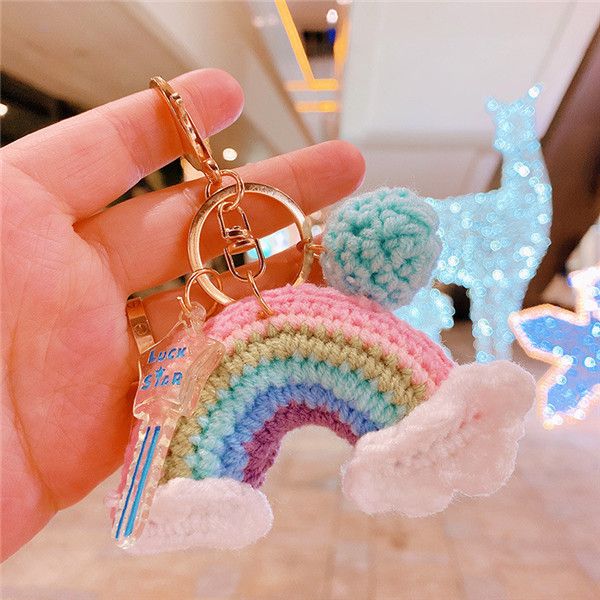 dhl cell phone straps cloud baby knitted rainbow yarn ball sweet girl keychain bag pendant gift 2 colours
dhl cell phone straps cloud baby knitted rainbow yarn ball sweet girl keychain bag pendant gift 2 colours
