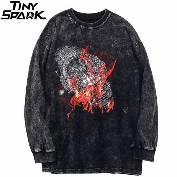 hip hop mens streetwear washed t-shirt cotton burning watch fire flame t-shirt harajuku autumn long sleeve loose tees 201202, White;black
hip hop mens streetwear washed t-shirt cotton burning watch fire flame t-shirt harajuku autumn long sleeve loose tees 201202, White;black