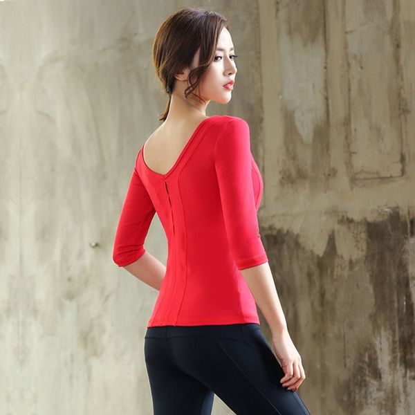 17pmj chest and pad new yoga women's cropped sleeve fitness coatclothes with autumn winter running pu lati clothes 09d02
17pmj chest and pad new yoga women's cropped sleeve fitness coatclothes with autumn winter running pu lati clothes 09d02