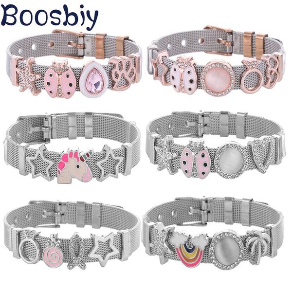 link, chain boosbiy ew multicolor stainless steel mesh charm bracelets for women men european fashion brand jewelry gift, Black
link, chain boosbiy ew multicolor stainless steel mesh charm bracelets for women men european fashion brand jewelry gift, Black