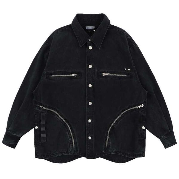 2023 men's outerwear far fashion brand washed old loose denim jacket multi pocket zipper high arcade can wook the same, Black;brown
2023 men's outerwear far fashion brand washed old loose denim jacket multi pocket zipper high arcade can wook the same, Black;brown