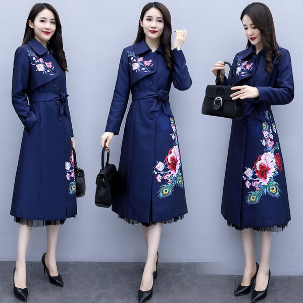 chinese style windbreaker women knee-length fashion spring autumn clothing 2020 women's new floral long trench coat g222 1028, Tan;black
chinese style windbreaker women knee-length fashion spring autumn clothing 2020 women's new floral long trench coat g222 1028, Tan;black