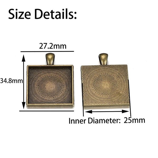 5pcs/lot zinc alloy gold plated square cabochons bases settings 25mm pendant bezel trays for diy jewelry making supplies q wmtgzj, Black
5pcs/lot zinc alloy gold plated square cabochons bases settings 25mm pendant bezel trays for diy jewelry making supplies q wmtgzj, Black