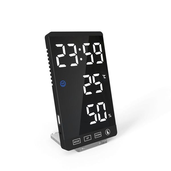 other clocks & accessories 6inch mirror led alarm clock touch button digital time temperature humidity display usb output port table
other clocks & accessories 6inch mirror led alarm clock touch button digital time temperature humidity display usb output port table