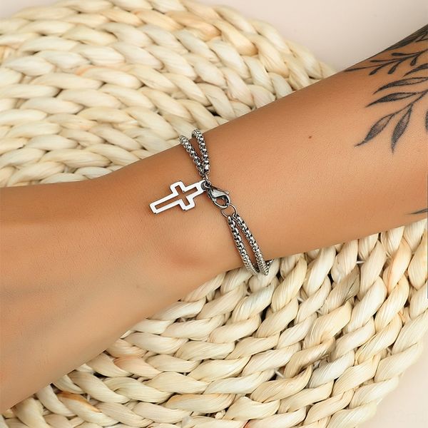 stainless steel male rollo double chain hand jewelry cross stainless steel bracelet braceletbracelet braceletmale rollo double chain cross, Golden;silver
stainless steel male rollo double chain hand jewelry cross stainless steel bracelet braceletbracelet braceletmale rollo double chain cross, Golden;silver