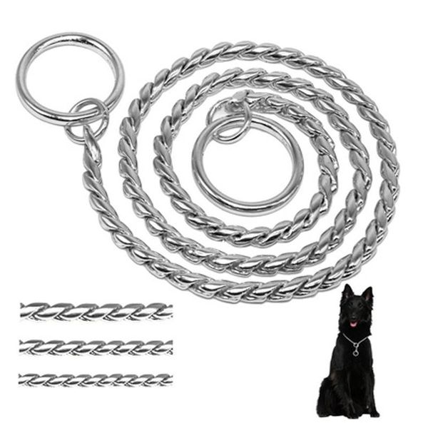 dog collars & leashes pet choker collar snake chain for retriever necklace silver 2.0*45/3.0*55
dog collars & leashes pet choker collar snake chain for retriever necklace silver 2.0*45/3.0*55