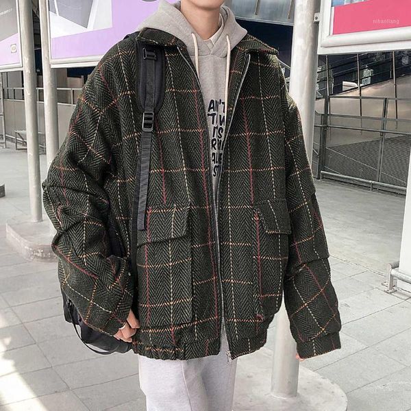 men's wool & blends 2021 winter men's work lattice cotton-padded clothes thickening suit jacket loose cashmere trench coats big si, Black
men's wool & blends 2021 winter men's work lattice cotton-padded clothes thickening suit jacket loose cashmere trench coats big si, Black