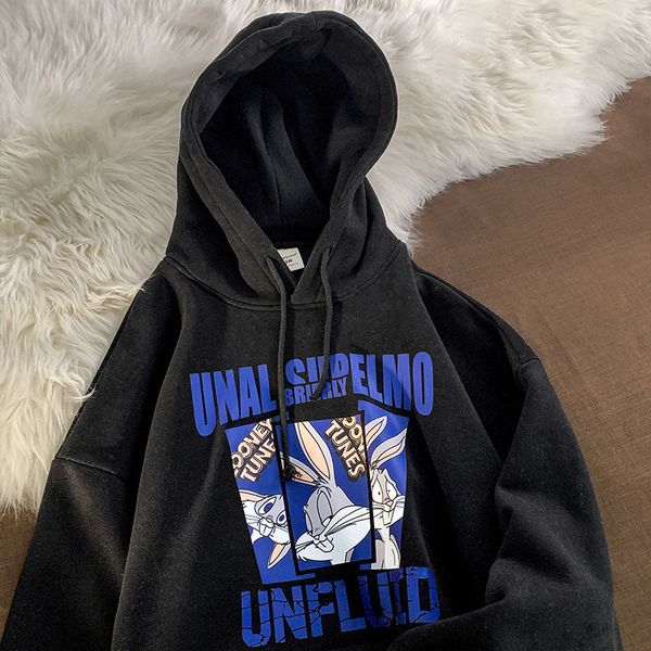 men's hoodies thicken fleece bunny 3d hooded sweatshirts men women fashion casual hip hop print long sleeve pullover sportswears animal, Black
men's hoodies thicken fleece bunny 3d hooded sweatshirts men women fashion casual hip hop print long sleeve pullover sportswears animal, Black