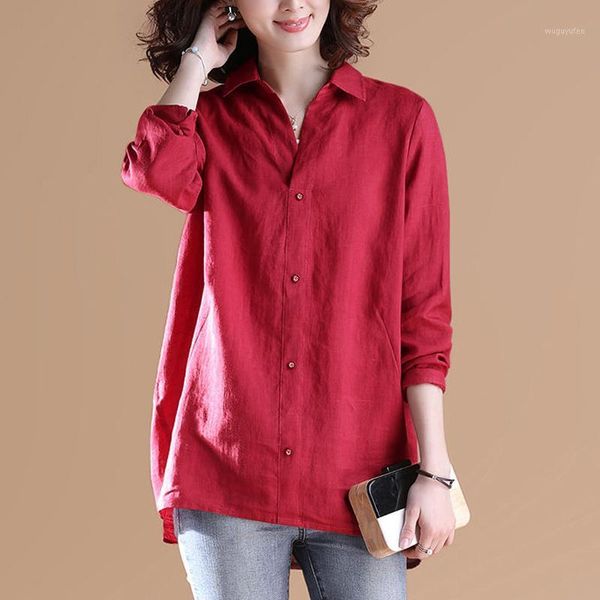 spring summer casual women red blue long sleeve loose linen blouse shirt , korean female womens 3xl 4xl blouses and 1, White
spring summer casual women red blue long sleeve loose linen blouse shirt , korean female womens 3xl 4xl blouses and 1, White