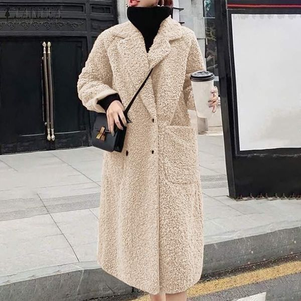 5xl zanzea winter blend wool coats 2021 elegant office ladies solid outwear female double breasted lapel pockets trench oversize, Black
5xl zanzea winter blend wool coats 2021 elegant office ladies solid outwear female double breasted lapel pockets trench oversize, Black