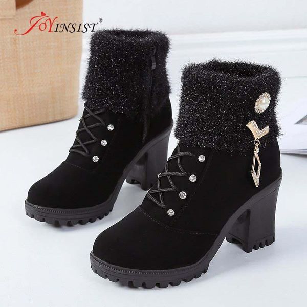 winter casual women pumps warm ankle boots waterproof high heels snow 2020 new fashion shoes metal decoration thick with, Black
winter casual women pumps warm ankle boots waterproof high heels snow 2020 new fashion shoes metal decoration thick with, Black