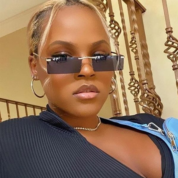 sunglasses trendy black for women fashion rimless vintage brand design small shades sun glasses ladies eyewear uv400, White;black
sunglasses trendy black for women fashion rimless vintage brand design small shades sun glasses ladies eyewear uv400, White;black