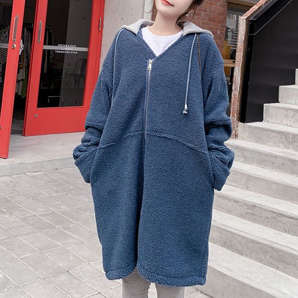 2020 fashion large size women's autumn winter long thick woolen coat loose hooded windbreaker jackets female overcoats n1103, Black
2020 fashion large size women's autumn winter long thick woolen coat loose hooded windbreaker jackets female overcoats n1103, Black