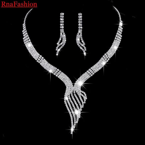 femme rhinestone wedding jewelry sets bridal women long tassel necklace earrings jewellery set accessories gift, Silver
femme rhinestone wedding jewelry sets bridal women long tassel necklace earrings jewellery set accessories gift, Silver
