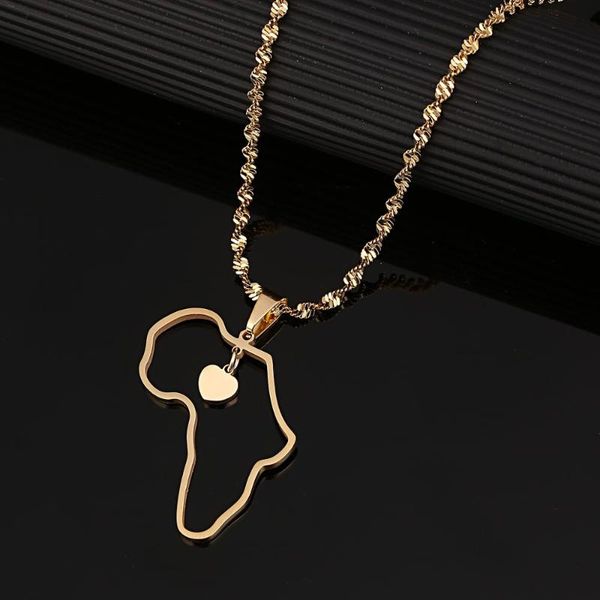 pendant necklaces stainless steel trendy african map necklace of africa heart chain jewelry, Silver
pendant necklaces stainless steel trendy african map necklace of africa heart chain jewelry, Silver