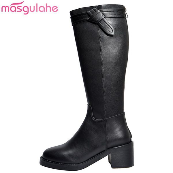 masgulahe 2020 winter new arrive fashion genuine leather knee high boots solid black round toe square heels women boots
masgulahe 2020 winter new arrive fashion genuine leather knee high boots solid black round toe square heels women boots
