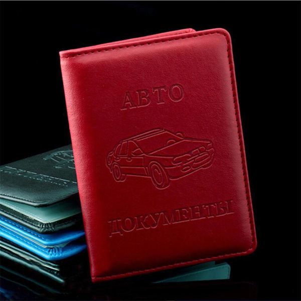 Pu Leather On Cover For Car Driving Documents Card Credit Holder Russian Driver License Bag Purse Wallet Case H Jllujp