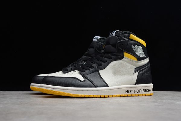 men's retro banned black and white yellow st version high 1 retro cultural basketball shoes 1 wmns women's chicago outdoor sports, White;red