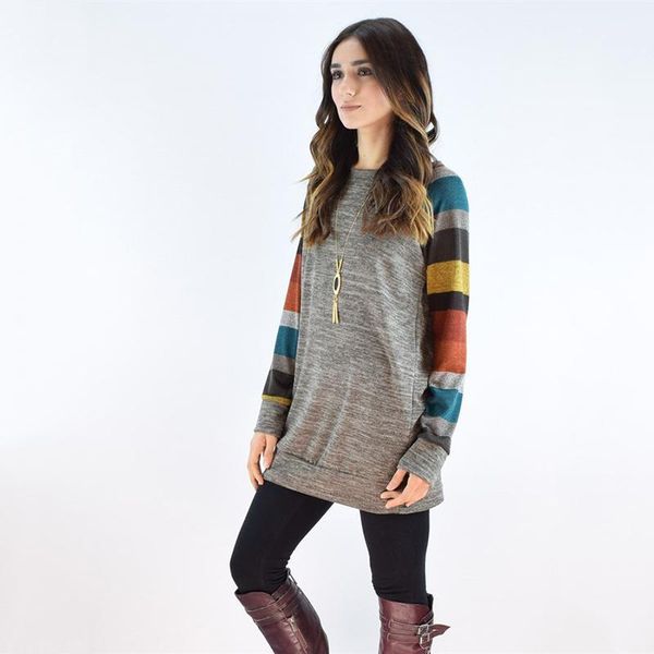 2019 new fashion womens and blouses casual long sleeve striped patchwork tee shirt loose baseball shirt tunic blusas1, White
2019 new fashion womens and blouses casual long sleeve striped patchwork tee shirt loose baseball shirt tunic blusas1, White