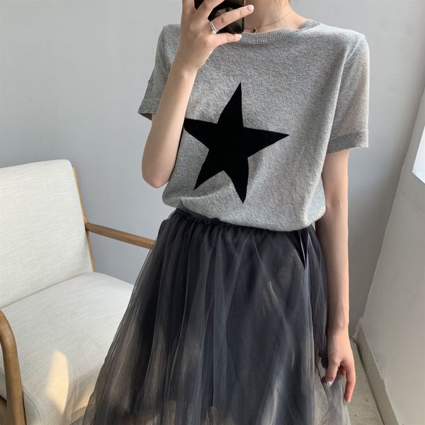 2021 new knitted o-neck casual shirts short sleeve star pattern t shirt harajuku for women summer tees p5ri, White
2021 new knitted o-neck casual shirts short sleeve star pattern t shirt harajuku for women summer tees p5ri, White
