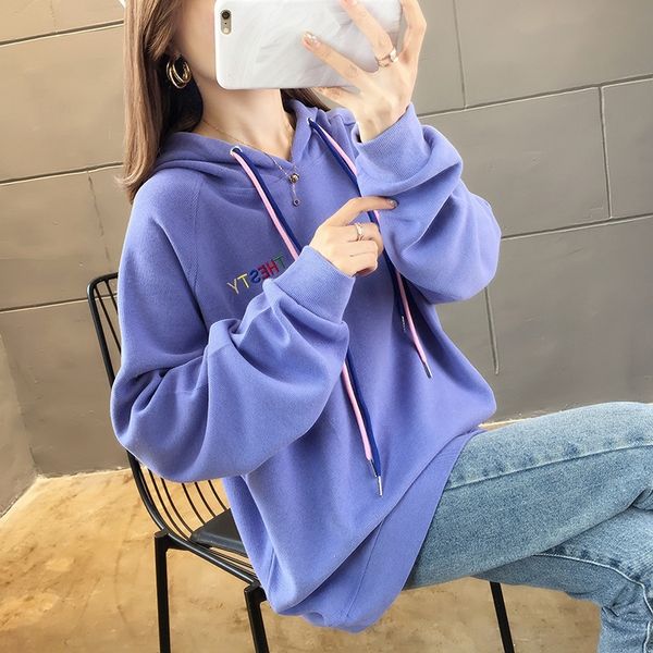 2020 new autumn and winter korean fashion hooded long sleeve women's trend casual large women's coat coat sweater sweater sweater, Black
2020 new autumn and winter korean fashion hooded long sleeve women's trend casual large women's coat coat sweater sweater sweater, Black