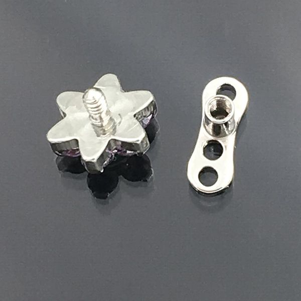 1pc opal gem flower crystal rhinestone dermal anchor stainless steel titanium micro dermal piercing skin diver body piercing h wmtzui, Black
1pc opal gem flower crystal rhinestone dermal anchor stainless steel titanium micro dermal piercing skin diver body piercing h wmtzui, Black