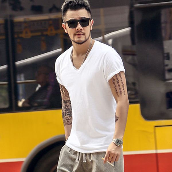 2021 the new men's new summer short casual sleeve with low-cut v 100% male shirt black mark 2uh9, White;black
2021 the new men's new summer short casual sleeve with low-cut v 100% male shirt black mark 2uh9, White;black