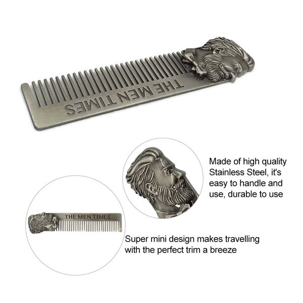 1pc stainless steel beard comb beard shaping brush beard styling comb template grooming kit facial hair trimmer for jaw line cheek neck goat
1pc stainless steel beard comb beard shaping brush beard styling comb template grooming kit facial hair trimmer for jaw line cheek neck goat