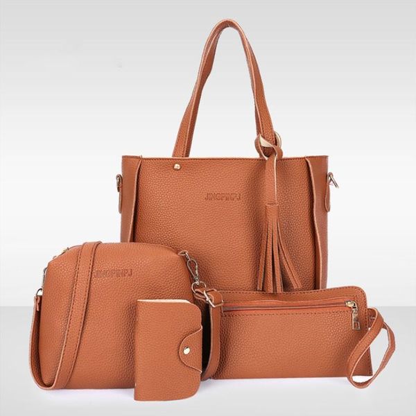 women's pu casual bucket bag 4 sets tassel messenger shoulder bag fashion composite handbags letter print handbag for female
women's pu casual bucket bag 4 sets tassel messenger shoulder bag fashion composite handbags letter print handbag for female