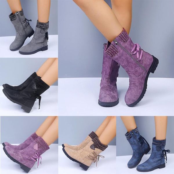 boots women fashion winter zip mid-calf snow boot thigh high suede warm causal pu leather solid sewing platform shoes, Black
boots women fashion winter zip mid-calf snow boot thigh high suede warm causal pu leather solid sewing platform shoes, Black