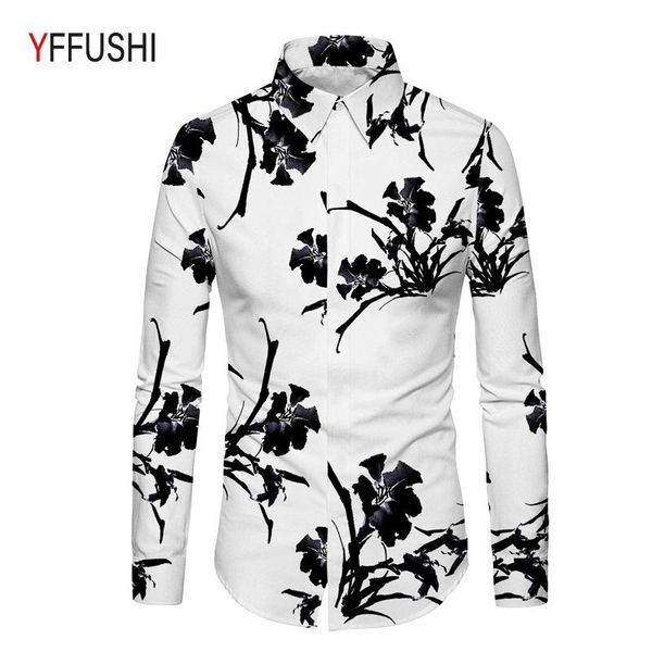 men's casual shirts 3d floral print long sleeve shirt male elegant slim with funny image duplex euro size, White;black
men's casual shirts 3d floral print long sleeve shirt male elegant slim with funny image duplex euro size, White;black