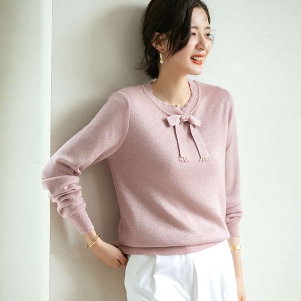 xiuye's foreign style, age reducing and thin base coat 2020 new fashion 30% wool bow knitted for women, White;black
xiuye's foreign style, age reducing and thin base coat 2020 new fashion 30% wool bow knitted for women, White;black