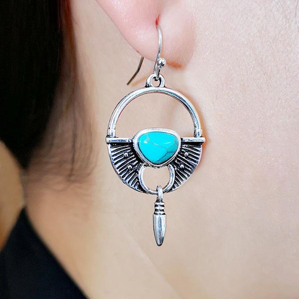 dangle & chandelier creative inlaid blue stone drop earrings fashion vintage antique women's long jewelry for female gift, Silver
dangle & chandelier creative inlaid blue stone drop earrings fashion vintage antique women's long jewelry for female gift, Silver