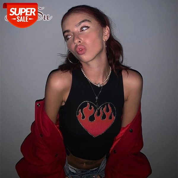 ArtSu Harajuku Punk Black Sleeveless Tank Tops Tees Flame Fire Printed Crop Top Women Tie Up Summer Croptop Streetwear ASVE21131 #N35P, White
ArtSu Harajuku Punk Black Sleeveless Tank Tops Tees Flame Fire Printed Crop Top Women Tie Up Summer Croptop Streetwear ASVE21131 #N35P, White