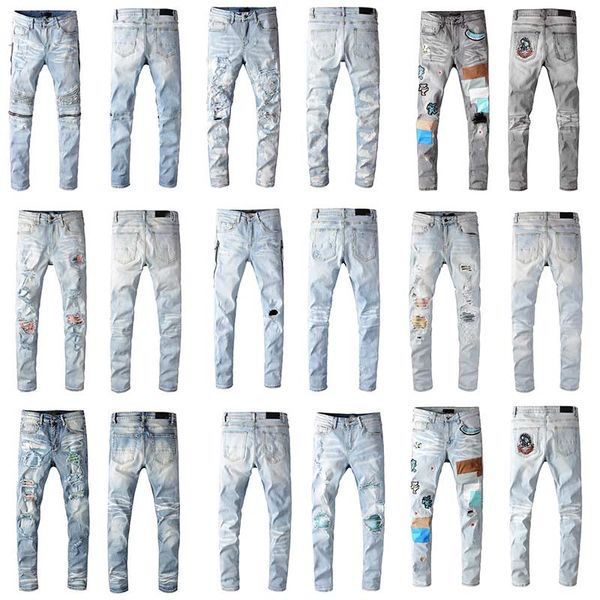 2020 mens jeans distressed motorcycle biker jeans rock skinny slim ripped hole stripe fashionable snake embroidery denim pants, Blue
2020 mens jeans distressed motorcycle biker jeans rock skinny slim ripped hole stripe fashionable snake embroidery denim pants, Blue