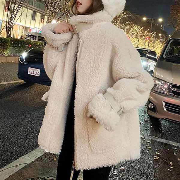 g.e.rscience women winter faux fur warm jackets coats vintage loose female teddy bear coats casual street lady pocket thick outwears, Black
g.e.rscience women winter faux fur warm jackets coats vintage loose female teddy bear coats casual street lady pocket thick outwears, Black