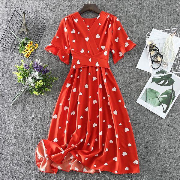 summer love cherry pattern short sleeve v-neck tea-length a-line chiffon red pink white black green yellow coctail dress 9738 party
summer love cherry pattern short sleeve v-neck tea-length a-line chiffon red pink white black green yellow coctail dress 9738 party
