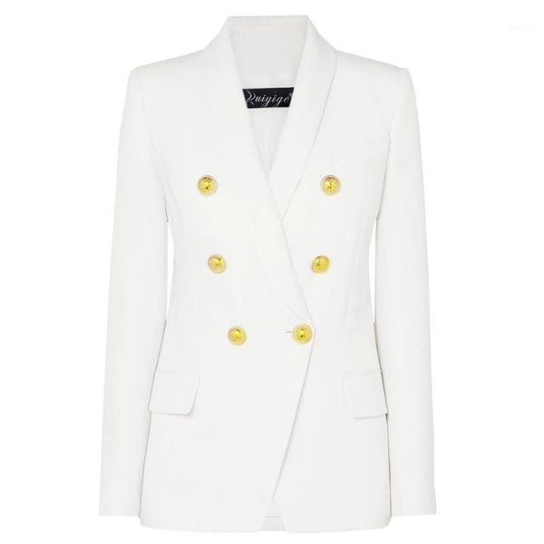 missky women blazer autumn winter suit v-neck lapel rivet double-breasted solid color slim casual lady coat female new1, White;black
missky women blazer autumn winter suit v-neck lapel rivet double-breasted solid color slim casual lady coat female new1, White;black