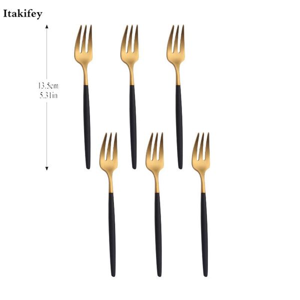2020 new fork cutlery set stainless steel gold fruit fork dessert for cake snack black salad small cake party home
2020 new fork cutlery set stainless steel gold fruit fork dessert for cake snack black salad small cake party home