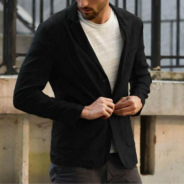 men's suits & blazers 2021 autumn coat casual slim fit england style pockets jacket outwear linen coats, White;black
men's suits & blazers 2021 autumn coat casual slim fit england style pockets jacket outwear linen coats, White;black
