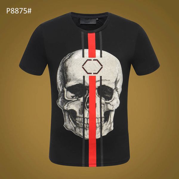 pp summer mens brand tshirt skull print rivet beads fashion designer tshirt high o-neck quality skull tees #6251, White;black
pp summer mens brand tshirt skull print rivet beads fashion designer tshirt high o-neck quality skull tees #6251, White;black